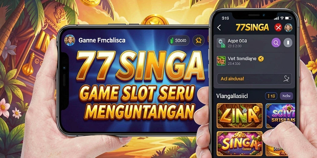 Tampilan gameplay 77SINGA yang menarik dan penuh warna.