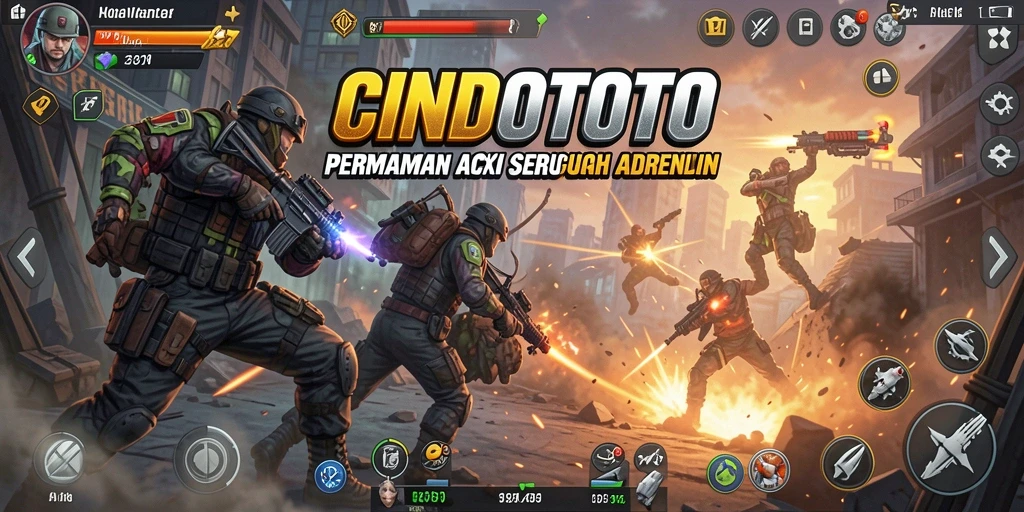 Tangkapan layar CINDOTOTO menampilkan pertarungan intens dalam aksi.