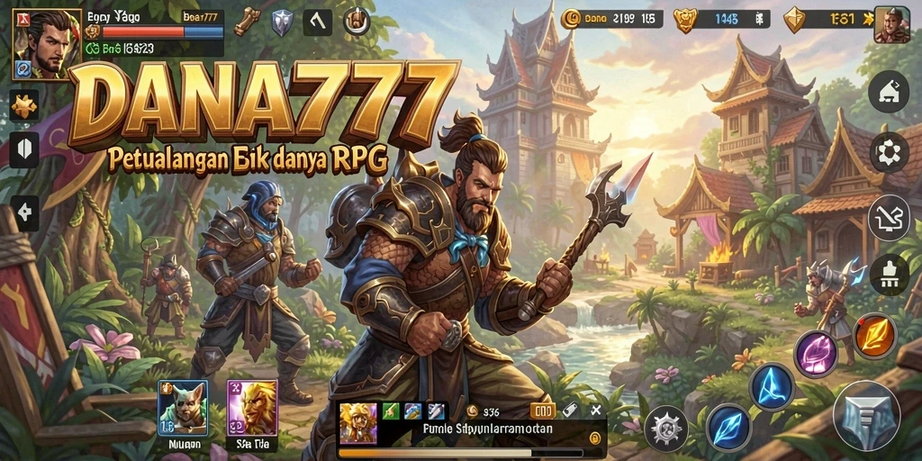 Tampilan gameplay DANA777 dengan petualangan RPG yang seru.