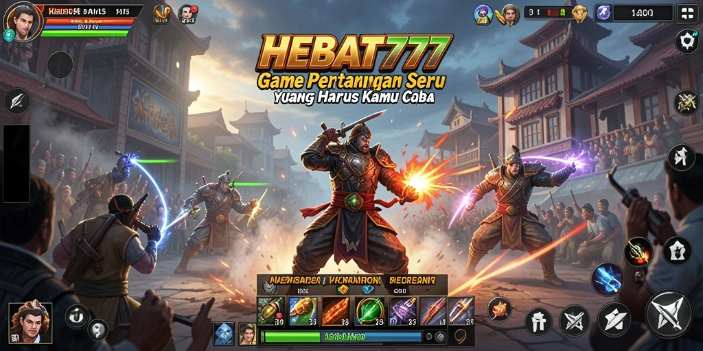 Tampilan menarik dari gameplay pertarungan HEBAT777.
