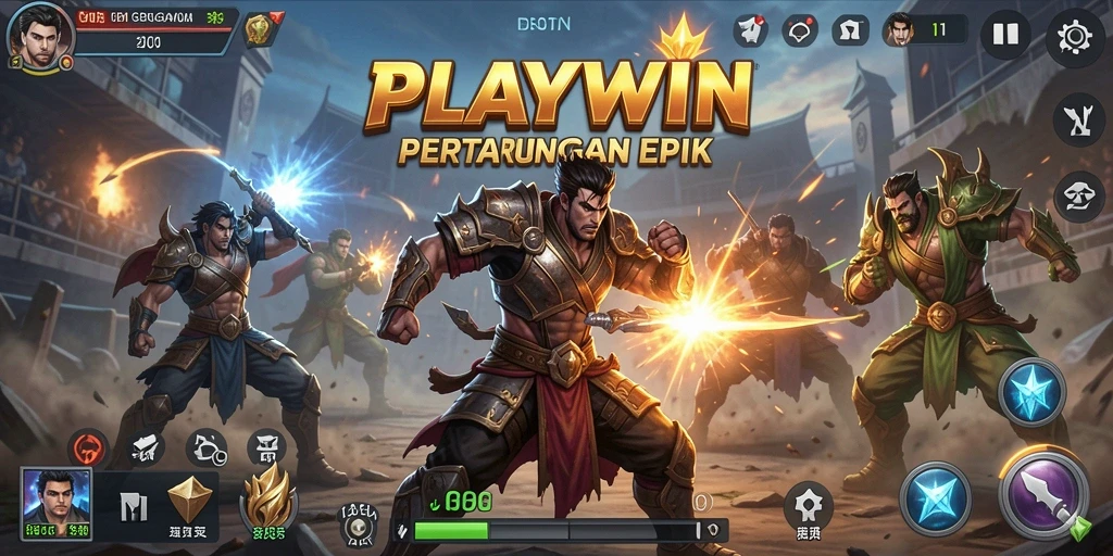 Tangkapan layar utama dari gameplay Fighting yang mendebarkan.