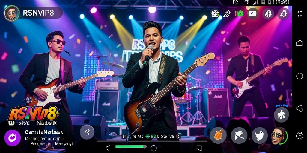 Screenshot gameplay RSNVIP8 yang menunjukkan keseruan bernyanyi.