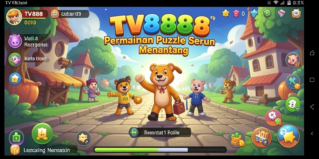 Tampilan gameplay menarik dari TV888 dengan berbagai puzzle menantang.